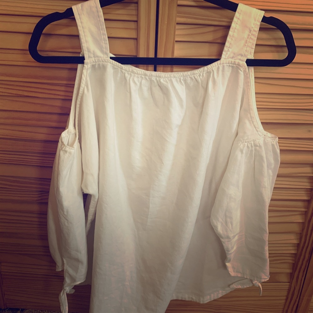 Madewell white linen top